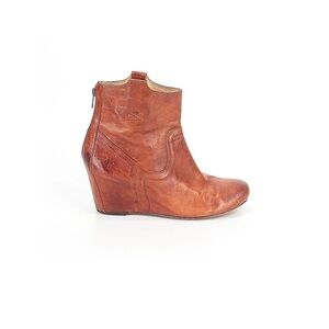 Frye Women's Brown Leather Wedge Boots